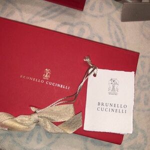 Brunello Cucinelli Red Box with Gold Bow